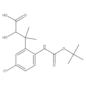 3-(2-{[(Tert-butoxy)carbonyl]amino}-5-chlorophenyl)-2-hydroxy-3-methylbutanoic acid结构式