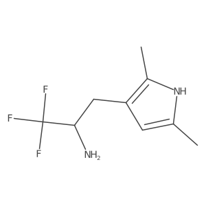 3-(2,5-dimethyl-1H-pyrrol-3-yl)-1,1,1-trifluoropropan-2-amine Structure