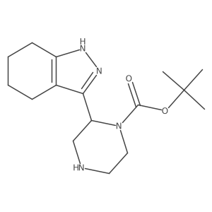 tert-butyl 2-(4,5,6,7-tetrahydro-1H-indazol-3-yl)piperazine-1-carboxylate Structure