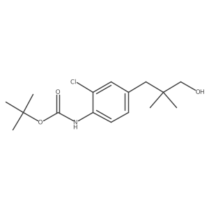 tert-butyl N-[2-chloro-4-(3-hydroxy-2,2-dimethylpropyl)phenyl]carbamate结构式