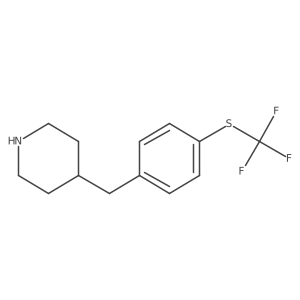 4-({4-[(Trifluoromethyl)sulfanyl]phenyl}methyl)piperidine结构式