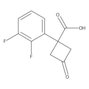 1-(2,3-Difluorophenyl)-3-oxocyclobutane-1-carboxylic acid结构式