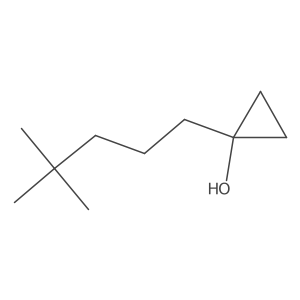1-(4,4-Dimethylpentyl)cyclopropan-1-ol结构式