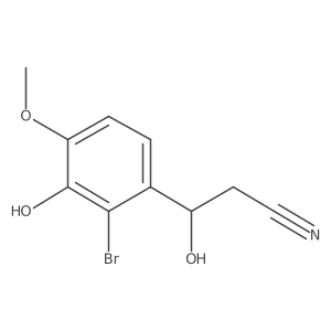 3-(2-Bromo-3-hydroxy-4-methoxyphenyl)-3-hydroxypropanenitrile Structure