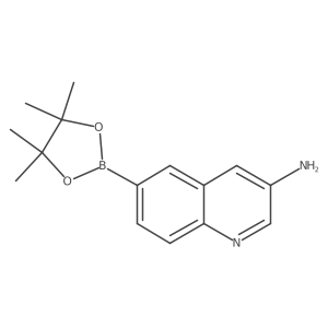 6-(Tetramethyl-1,3,2-dioxaborolan-2-yl)quinolin-3-amine结构式