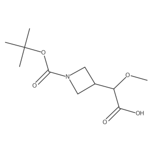 2-{1-[(Tert-butoxy)carbonyl]azetidin-3-yl}-2-methoxyacetic acid Structure