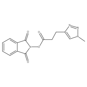 1,3-dioxo-2,3-dihydro-1H-isoindol-2-yl 3-(1-methyl-1H-1,2,3-triazol-4-yl)propanoate结构式