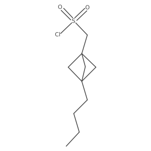 (3-Butyl-1-bicyclo[1.1.1]pentanyl)methanesulfonyl chloride Structure