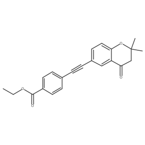 Ethyl 4-[(2,2-dimethyl-4-oxo-chroman-6-yl)ethynyl]-benzoate结构式