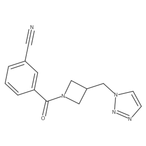3-{3-[(1H-1,2,3-triazol-1-yl)methyl]azetidine-1-carbonyl}benzonitrile Structure