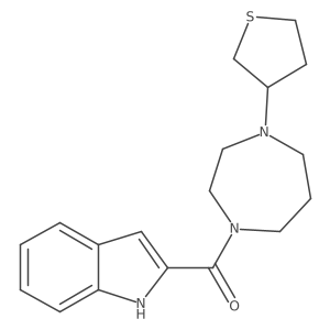 (1H-indol-2-yl)(4-(tetrahydrothiophen-3-yl)-1,4-diazepan-1-yl)methanone结构式