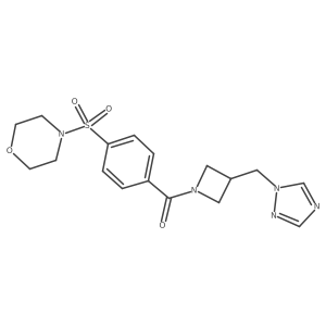 (3-((1H-1,2,4-triazol-1-yl)methyl)azetidin-1-yl)(4-(morpholinosulfonyl)phenyl)methanone结构式