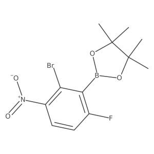 2-Bromo-6-fluoro-3-nitrophenylboronic acid pinacol ester结构式