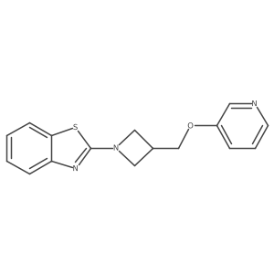 2-{3-[(Pyridin-3-yloxy)methyl]azetidin-1-yl}-1,3-benzothiazole结构式
