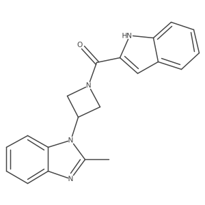1-[1-(1H-indole-2-carbonyl)azetidin-3-yl]-2-methyl-1H-1,3-benzodiazole结构式