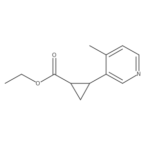 Ethyl 2-(4-methylpyridin-3-yl)cyclopropane-1-carboxylate Structure