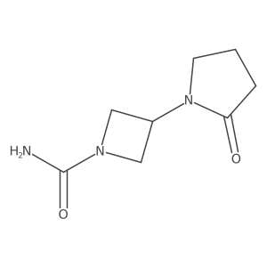3-(2-Oxopyrrolidin-1-yl)azetidine-1-carboxamide结构式