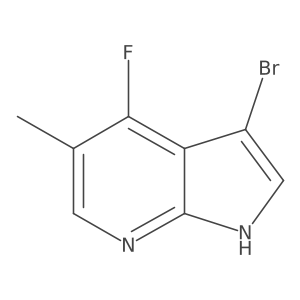 3-Bromo-4-fluoro-5-methyl-1H-pyrrolo[2,3-B]pyridine结构式