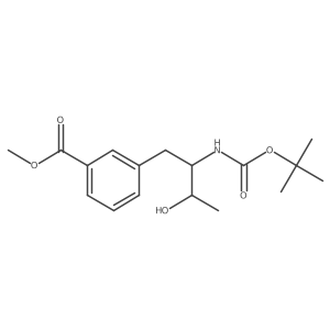 Methyl 3-(2-{[(tert-butoxy)carbonyl]amino}-3-hydroxybutyl)benzoate结构式
