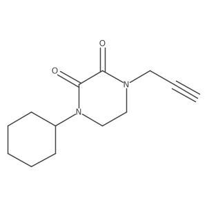 1-Cyclohexyl-4-prop-2-ynylpiperazine-2,3-dione Structure