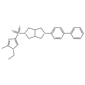 3-{5-[(1-ethyl-2-methyl-1H-imidazol-4-yl)sulfonyl]-octahydropyrrolo[3,4-c]pyrrol-2-yl}-6-phenylpyridazine Structure