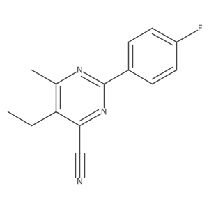 5-Ethyl-2-(4-fluorophenyl)-6-methylpyrimidine-4-carbonitrile Structure