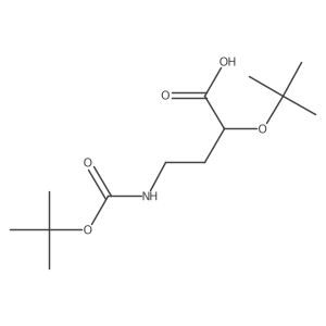 (2S)-2-[(2-Methylpropan-2-yl)oxy]-4-[(2-methylpropan-2-yl)oxycarbonylamino]butanoic acid Structure