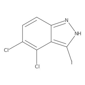 4,5-Dichloro-3-iodo-1H-indazole结构式