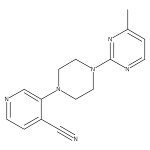 3-[4-(4-Methylpyrimidin-2-yl)piperazin-1-yl]pyridine-4-carbonitrile结构式