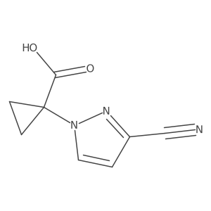 1-(3-cyano-1H-pyrazol-1-yl)cyclopropane-1-carboxylic acid Structure