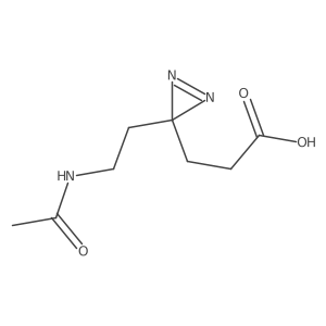 3-[3-(2-acetamidoethyl)-3H-diazirin-3-yl]propanoic acid结构式