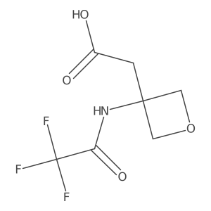 2-[3-(2,2,2-Trifluoroacetamido)oxetan-3-yl]acetic acid Structure