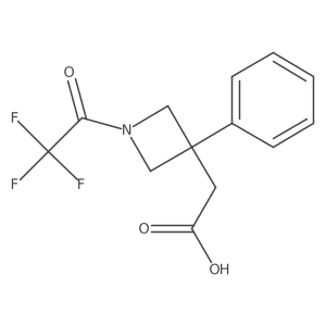 2-[3-Phenyl-1-(2,2,2-trifluoroacetyl)azetidin-3-yl]acetic acid结构式