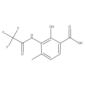 2-Hydroxy-4-methyl-3-(2,2,2-trifluoroacetamido)benzoic acid Structure