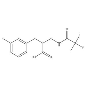 2-[(3-Methylphenyl)methyl]-3-(2,2,2-trifluoroacetamido)propanoic acid结构式