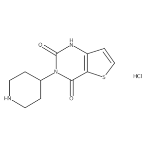 3-(piperidin-4-yl)-1H,2H,3H,4H-thieno[3,2-d]pyrimidine-2,4-dione hydrochloride结构式