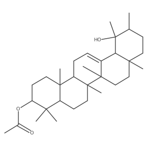 Urs-12-ene-3,19-diol, 3-acetate, (3I(2))- Structure