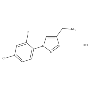 [1-(4-chloro-2-fluorophenyl)-1H-1,2,3-triazol-4-yl]methanamine hydrochloride结构式