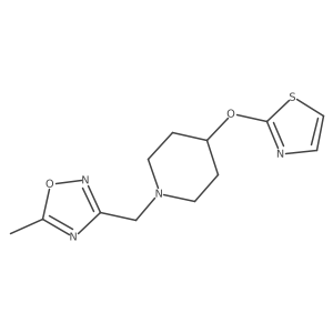 1-[(5-Methyl-1,2,4-oxadiazol-3-yl)methyl]-4-(1,3-thiazol-2-yloxy)piperidine结构式