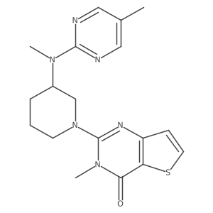 3-methyl-2-{3-[methyl(5-methylpyrimidin-2-yl)amino]piperidin-1-yl}-3H,4H-thieno[3,2-d]pyrimidin-4-one Structure