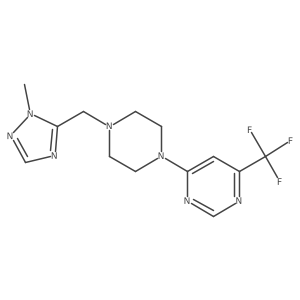 4-{4-[(1-methyl-1H-1,2,4-triazol-5-yl)methyl]piperazin-1-yl}-6-(trifluoromethyl)pyrimidine Structure