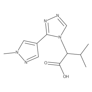 3-Methyl-2-[3-(1-methylpyrazol-4-yl)-1,2,4-triazol-4-yl]butanoic acid Structure