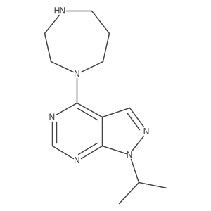 4-(1,4-Diazepan-1-yl)-1-isopropyl-1H-pyrazolo[3,4-d]pyrimidine结构式