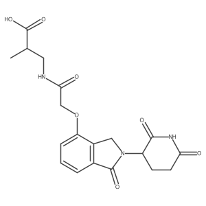 3-[[2-[2-(2,6-Dioxo-3-piperidyl)-1-oxo-isoindolin-4-yl]oxyacetyl]amino]-2-methyl-propanoic acid Structure