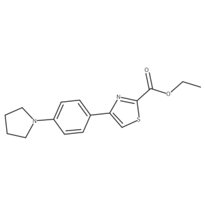 Ethyl 4-(4-(pyrrolidin-1-yl)phenyl)thiazole-2-carboxylate Structure