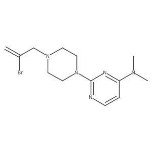 2-[4-(2-bromoprop-2-en-1-yl)piperazin-1-yl]-N,N-dimethylpyrimidin-4-amine Structure