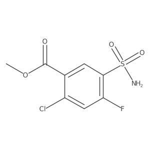 Methyl 2-chloro-4-fluoro-5-sulfamoylbenzoate结构式