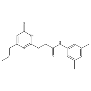 N-(3,5-dimethylphenyl)-2-{[4-(methoxymethyl)-6-oxo-1,6-dihydro-2-pyrimidinyl]sulfanyl}acetamide Structure