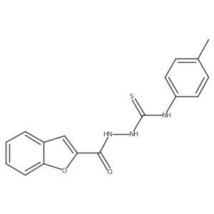 2-Benzofurancarboxylic acid, 2-[[(4-methylphenyl)amino]thioxomethyl]hydrazide结构式