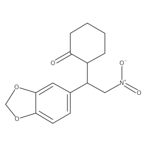 2-[1-(1,3-Benzodioxol-5-yl)-2-nitroethyl]cyclohexanone结构式